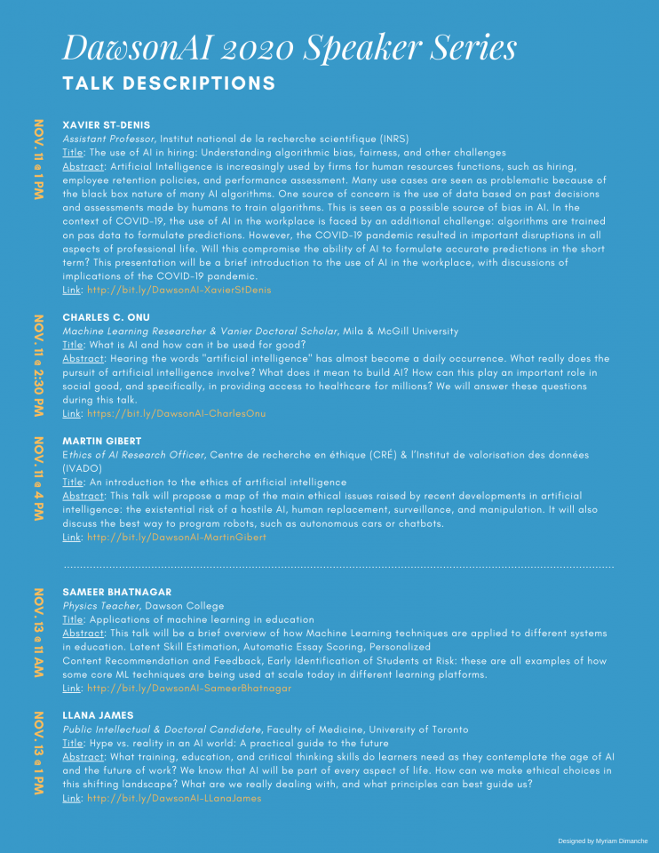 Talk Descriptions